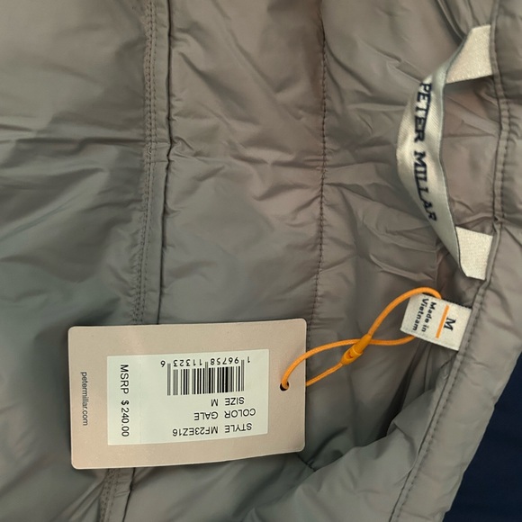 Peter Millar Grey Puffer Lightweight Jacket - Size M - Picture 3 of 5